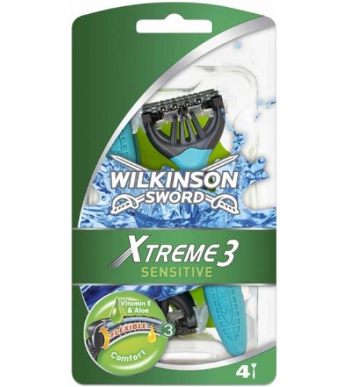 Wilkinson Sword 70057070 Mens Xtreme 3 Sensitive Comfort Disposable Razor 4S